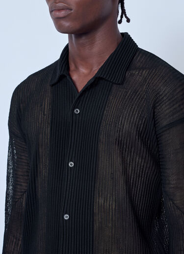 Homme Plissé Issey Miyake Rustic Mesh Shirt Black hmp0166010