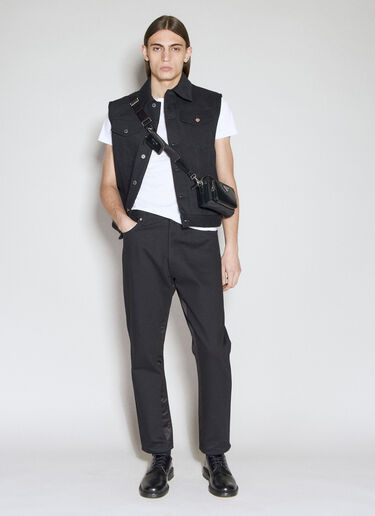 Prada 徽标铭牌五袋牛仔裤 黑色 pra0155002