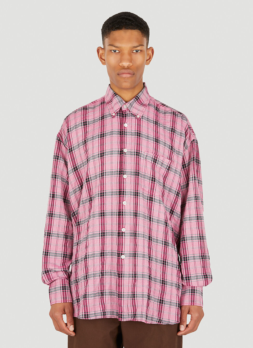 HOT OUR LEGACY CHECK SHIRT ピンク チェックシャツ Mの通販 by テモリ