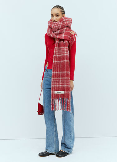 Jacquemus 레샤르프 카로 스카프 레드 jac0354008