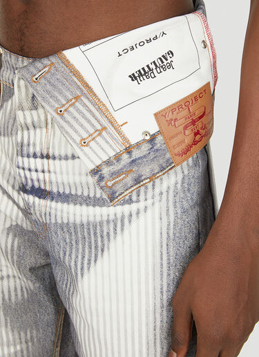 Y/Project x Jean Paul Gaultier Body Morph Asymmetric Jeans Grey ypg0350009