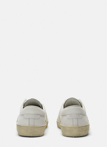 Saint Laurent SL/37 Studded Low-Top Distressed Sneakers White sla0128031