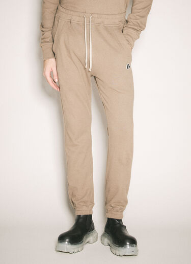 Moncler x Rick Owens Cotton Knit Track Pants Beige mcs0358014