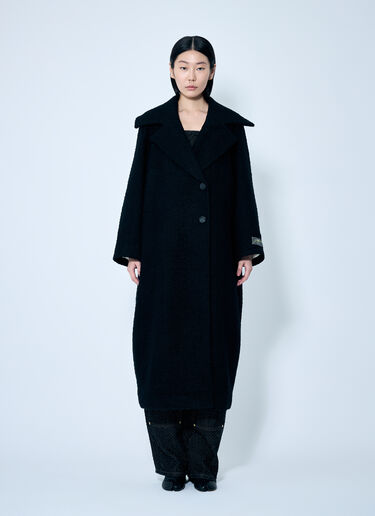 GANNI Boucle Wool Coat Black gan0259025