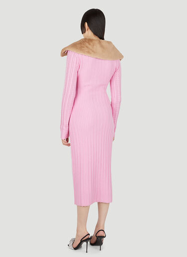 Blumarine Oversized Collar Knit Dress Pink blm0249002