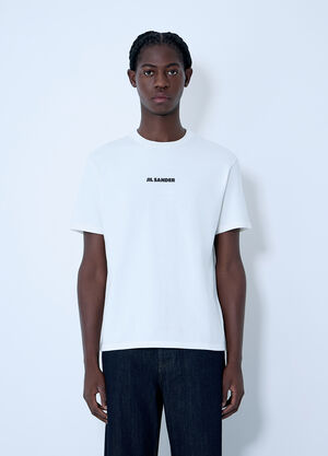 Jil Sander Logo Print T-Shirt White jil0163003