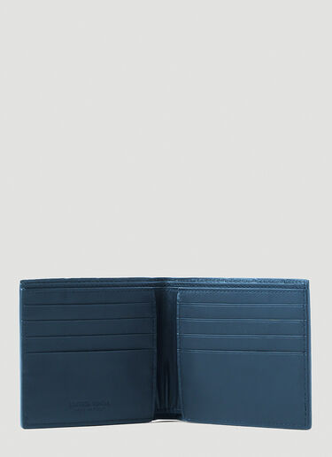 Bottega Veneta Intrecciato Bifold Wallet Dark Blue bov0149053