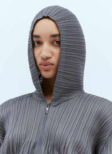 Hooded Pleated Sweatshirt Pleats Please Issey Miyake Hooded Pleated Sweatshirt Grey plp0254006