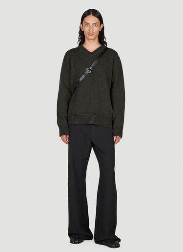 Maison Margiela Elbow Patch Sweater Green mla0153015
