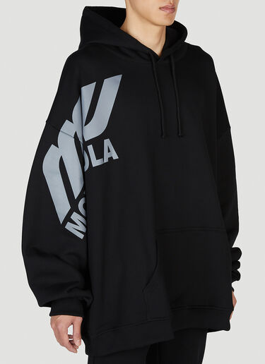 Mowalola Logo Print Hooded Sweatshirt Black mow0352002