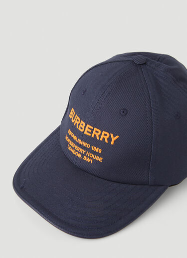 Burberry Logo Embroidered Baseball Cap Blue bur0247048