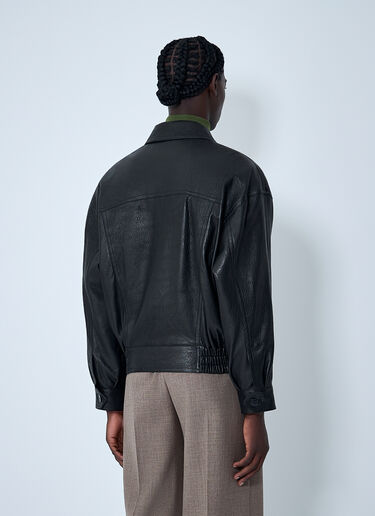 Leather Blouson Jacket Saint Laurent Leather Blouson Jacket Black sla0162008