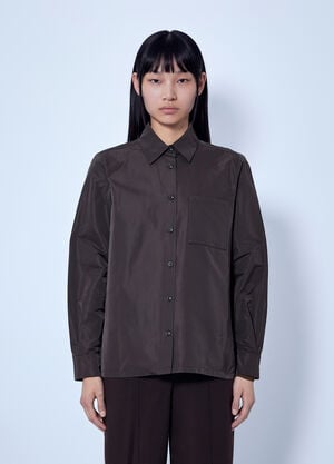 Max Mara Silk-Blend Radzimir Shirt Dark Brown max0266035