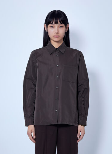 Max Mara Silk-Blend Radzimir Shirt Dark Brown max0266035
