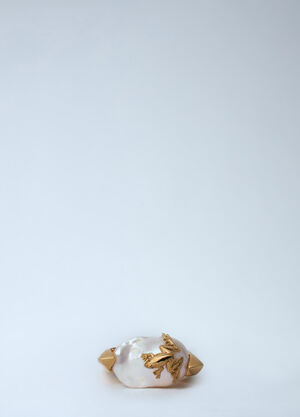 Bottega Veneta Rana Pearl Ring Gold bov0260033