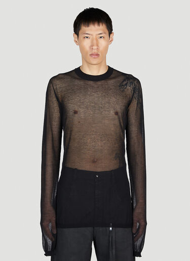 Ann Demeulemeester Diederik Long Sleeve Top Black ann0152011