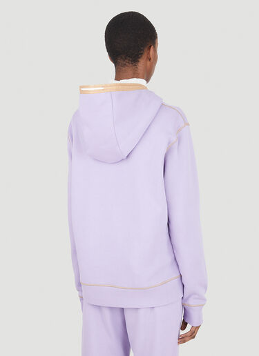 Moncler Contrast Trim Hooded Sweatshirt Purple mon0247033