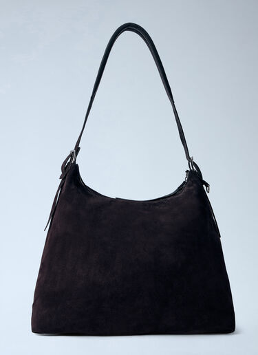 Belted Hobo Bag in Suede Lemaire Belted Hobo Bag in Suede Brown lem0264025