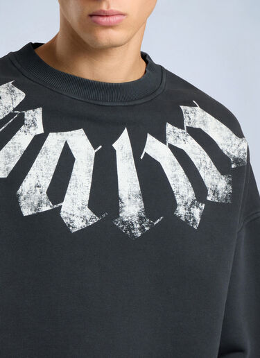 LN-CC® - Palm Angels: Big Neck Logo Loose Sweatshirt - Black Palm Angels Big Neck Logo Loose Sweatshirt Black pma0166133