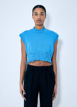 Marni Distressed Knit Vest Black mni0259003