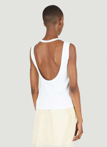 MM6 Maison Margiela V넥 탱크탑 화이트 mmm0248010