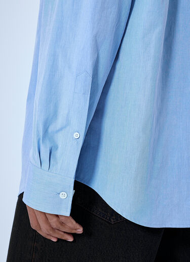 Dries Van Noten Cilian Classic Cotton Shirt with Tie Blue dvn0165005