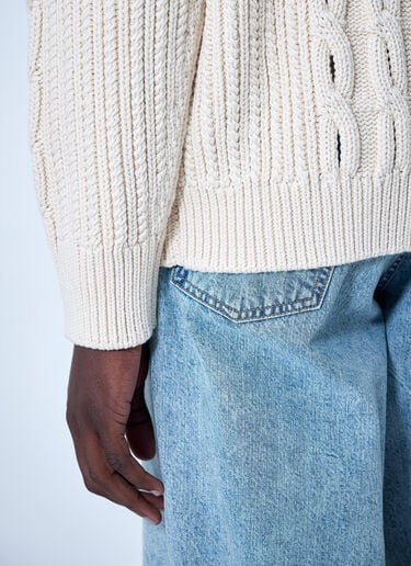 Lacoste Cable Knit Cardigan White lac0164014