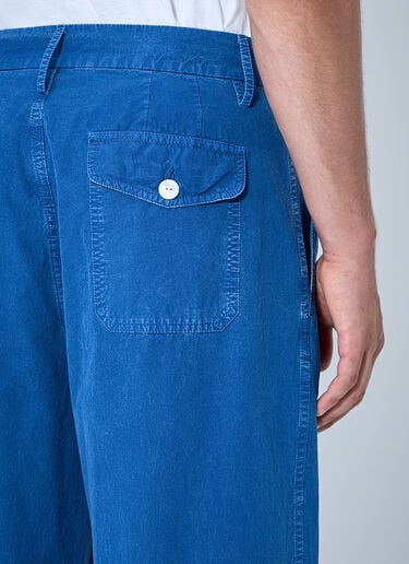 LN-CC® - Marni: Pleated Wide-Leg Trousers - Blue Marni Pleated Wide-Leg Trousers Blue mni0164006