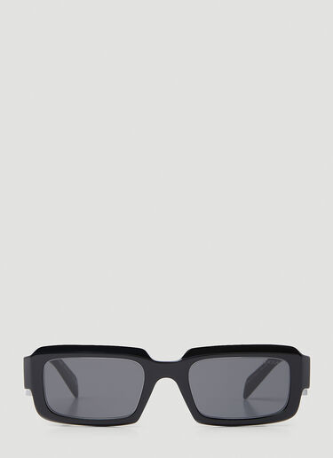 Symbole Rectangular Sunglasses in White - Prada