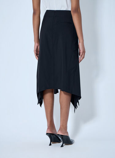 LN-CC® - Bottega Veneta: Asymmetric Layered Skirt - Black Bottega Veneta Asymmetric Layered Skirt Black bov0264048