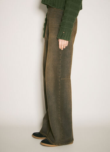 MM6 Maison Margiela 로 트리밍 파이브 포켓 진 브라운 mmm0258004