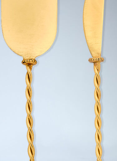 Torchon Cheese Knife Set Bitossi Home Torchon Cheese Knife Set Gold wps0692157