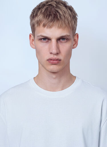 Studio Nicholson Lay Branded Boxy Fit T-Shirt White stn0165032