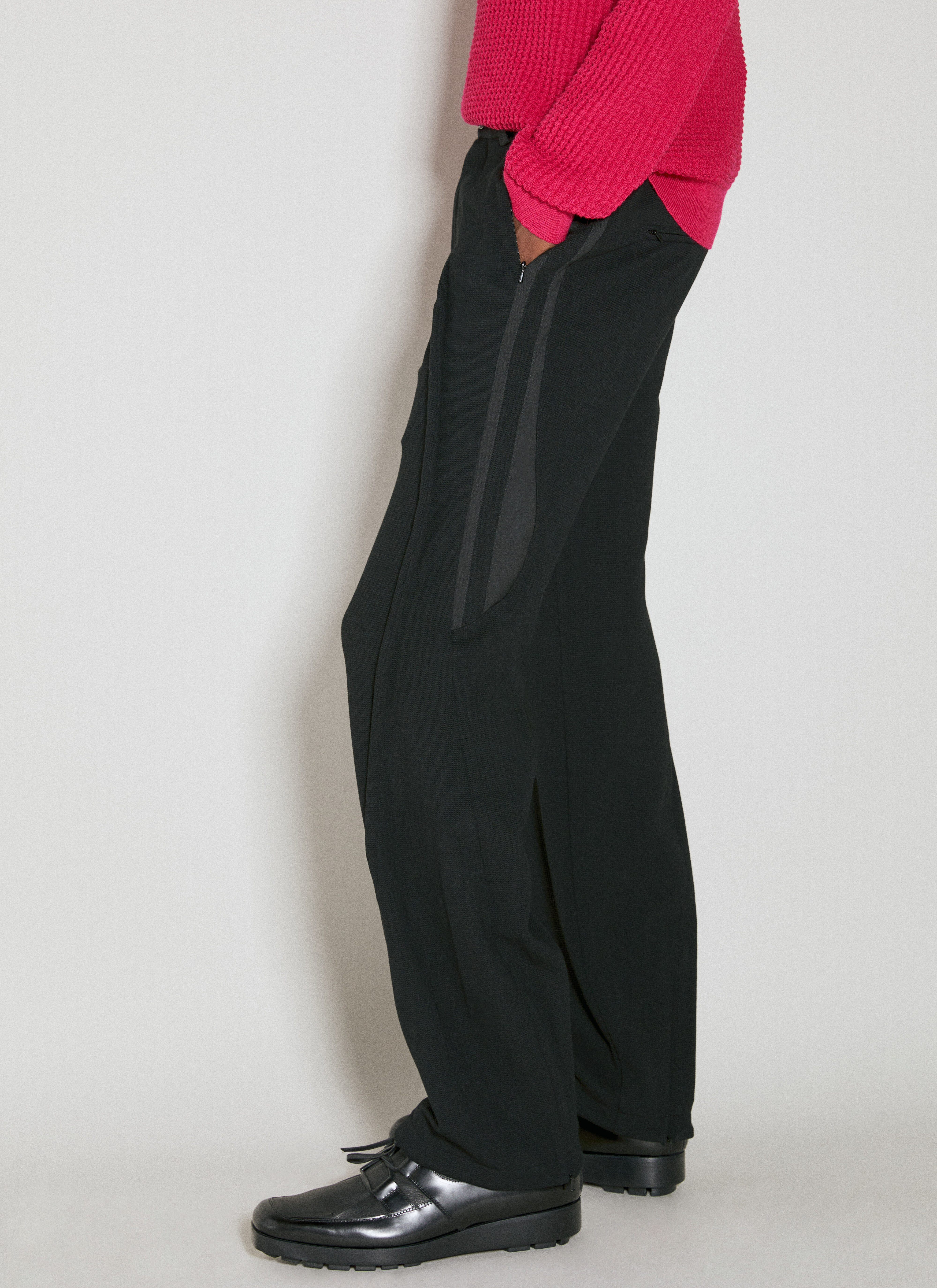 Balenciaga Agathon Contrast Panel Pants Black bal0154003