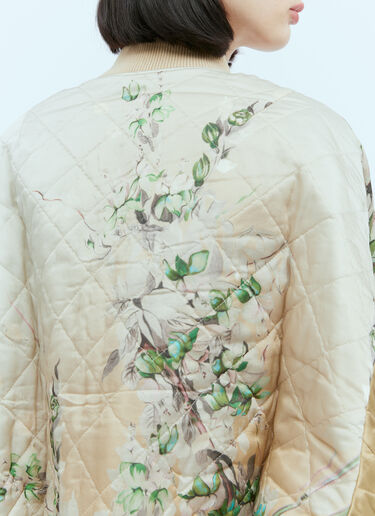 Dries Van Noten 绗缝花卉飞行员夹克  米色 dvn0254007