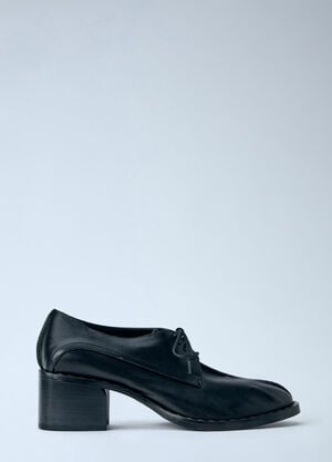 Capasa Milano Block Heel Leather Derbies Black cps0266004