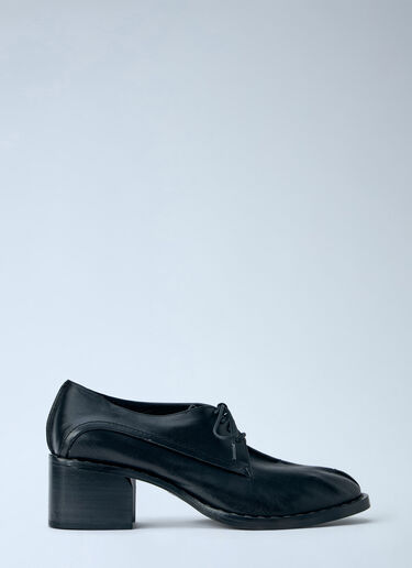 LN-CC® - Capasa Milano: Block Heel Leather Derbies - Black Capasa Milano Block Heel Leather Derbies Black cps0266004
