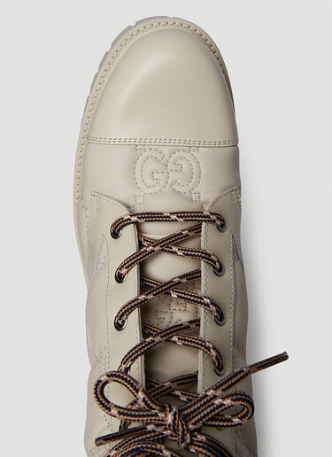 Gucci GG Quilted Ankle Boots White guc0251085