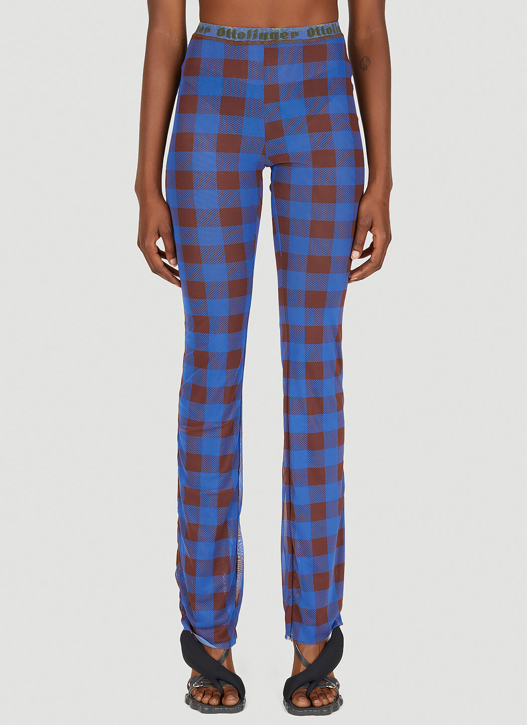Blue mesh hot sale pants