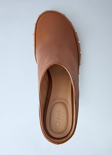 LN-CC® - Chloé: Junie Heeled Mules - Brown Chloé Junie Heeled Mules Brown chl0265026