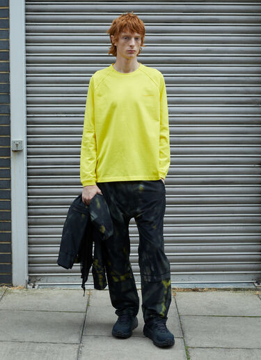 Massimo Osti Studio 徽标长袖 T 恤 黄色 mao0158026