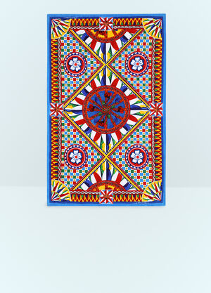 Dolce & Gabbana Casa Carretto Beach Towel Blue wps0691218