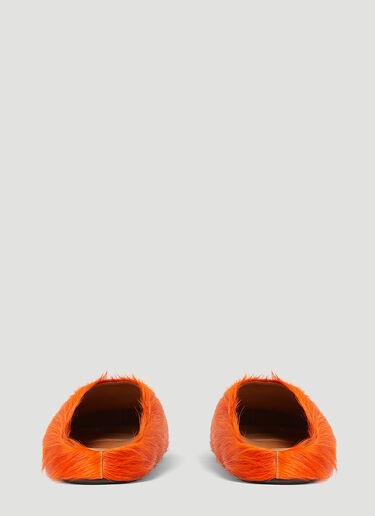 Marni Fussbett Sabot Hairy Mules Orange mni0147019