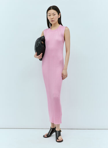 Jil Sander Ribbed Midi Dress Pink jil0255012