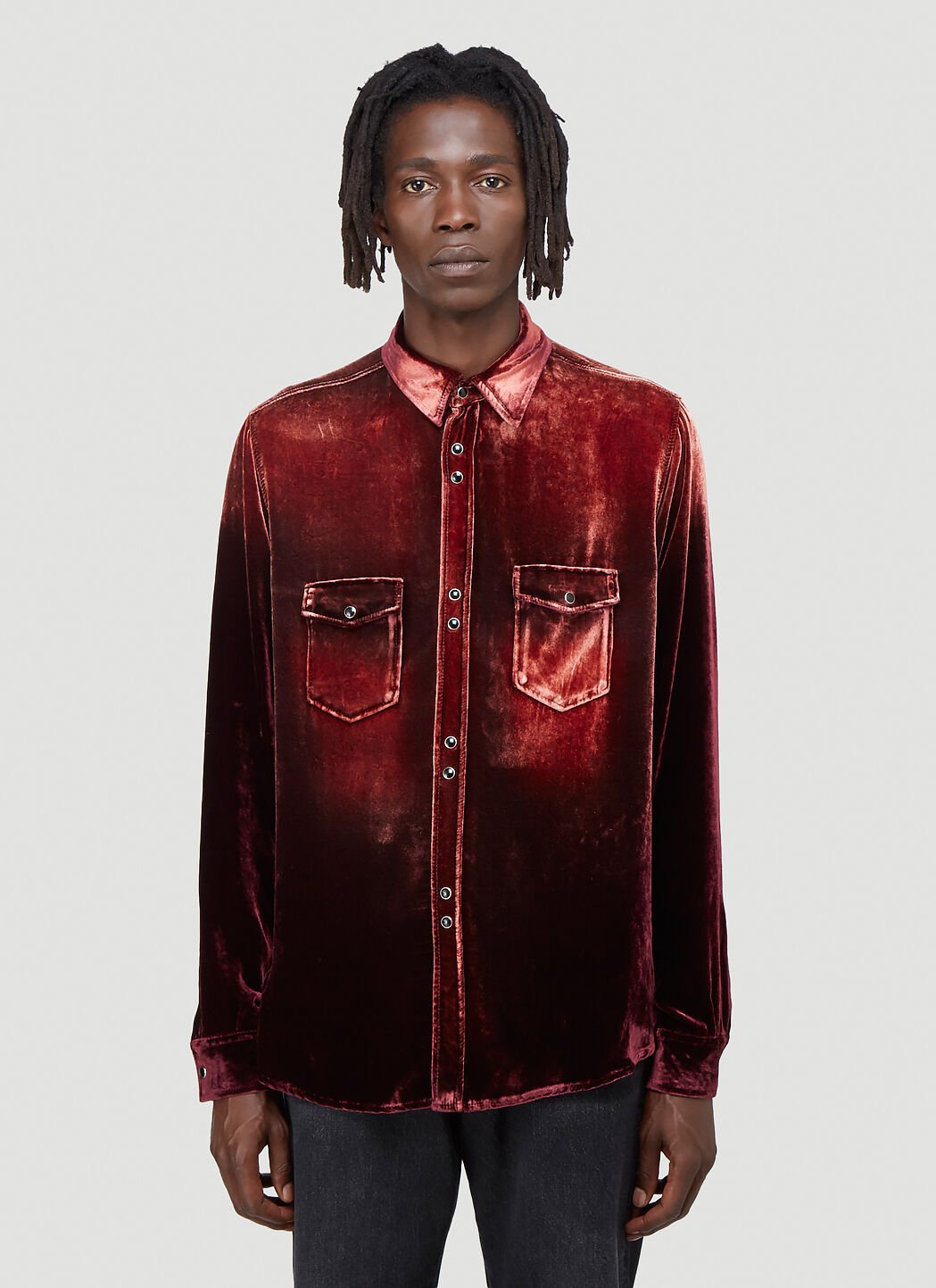 Saint laurent clearance red shirt