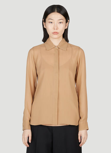 Max Mara Sheer Georgette Shirt Camel max0253036