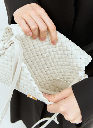 Bottega Veneta Intrecciato Shoulder Bag White bov0258015