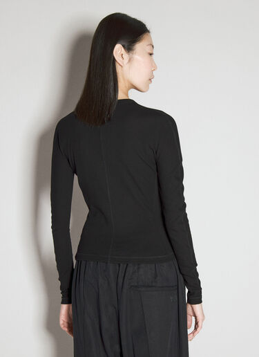 Y-3 Fitted Long-Sleeve T-Shirt Black yyy0256004
