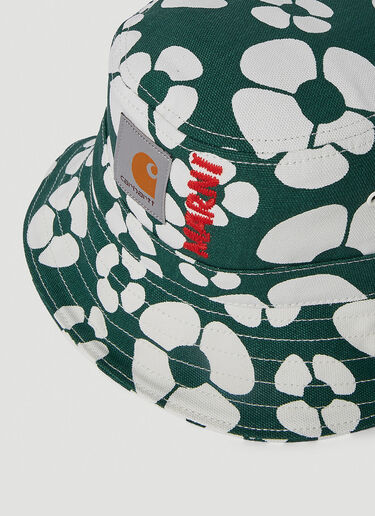 Marni x Carhartt Floral Print Bucket Hat Green mca0250004
