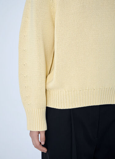 LN-CC® - Toteme: Oversized Crew Knit - Yellow Toteme Oversized Crew Knit Yellow tot0265004